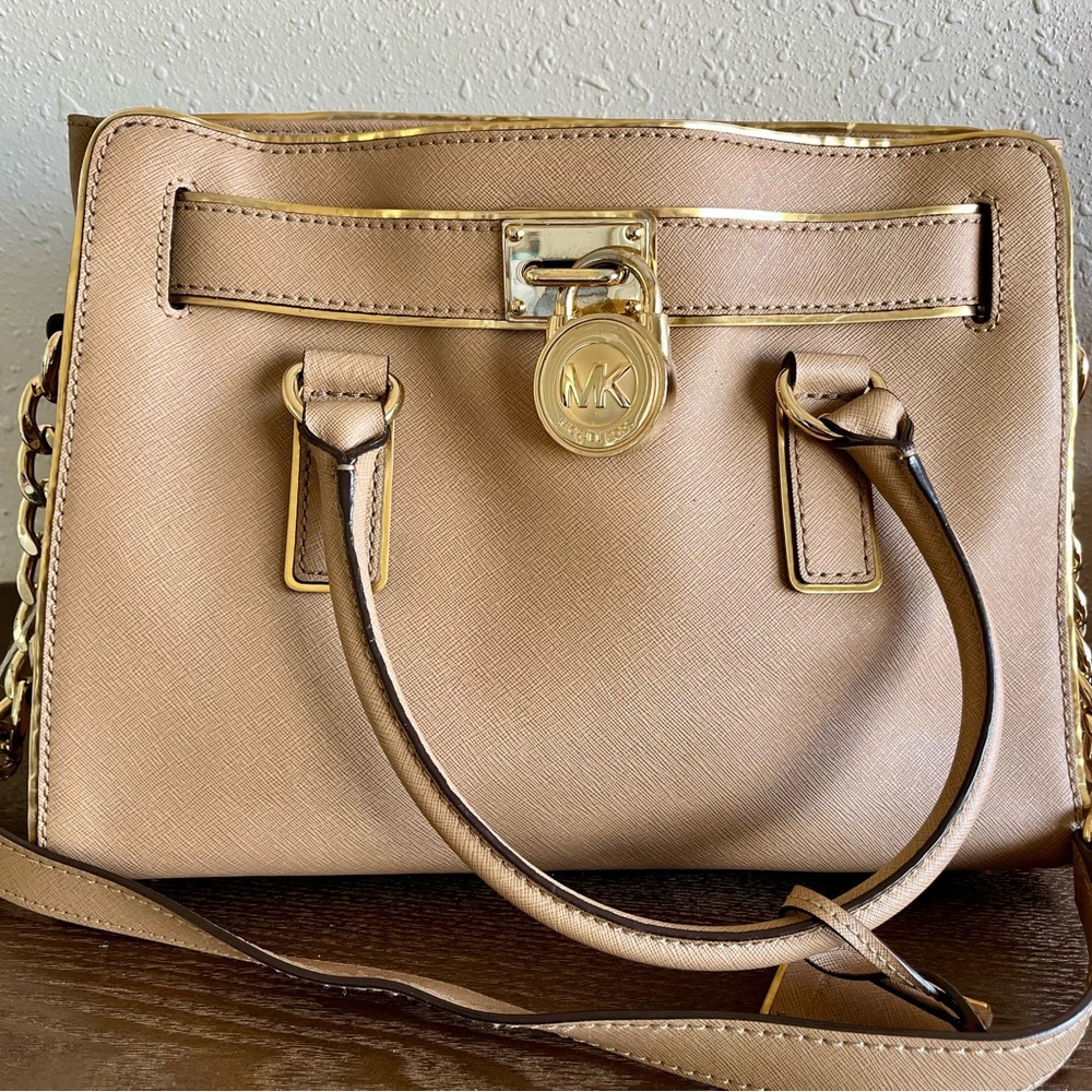 Michael Kors Tan Leather Hamilton Handbag